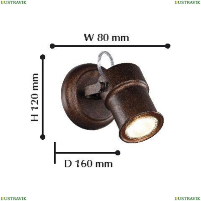 Светодиодный спот Favourite Arcu Brown 2025-1W - купить в интернет-магазине ЛЮСТРАВИК