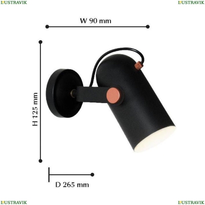 Спот Favourite Ampolla Black 2007-1W - купить в интернет-магазине ЛЮСТРАВИК