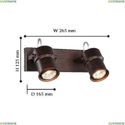 Светодиодный спот Favourite Arcu Brown 2025-2W - купить в интернет-магазине ЛЮСТРАВИК