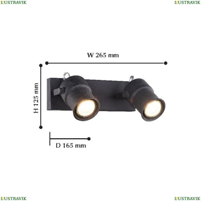 Светодиодный спот Favourite Arcu Black 2026-2W - купить в интернет-магазине ЛЮСТРАВИК