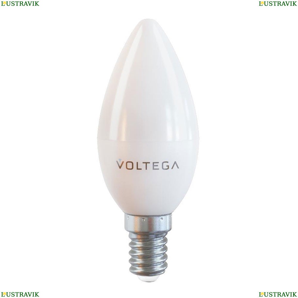 7049 (VG2-C37E14cold7W) Лампа светодиодная E14 7W 4000К свеча матовая Voltega, Simple