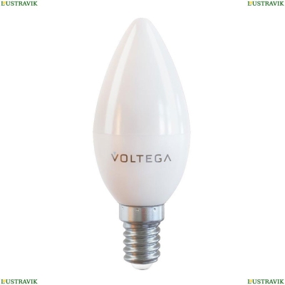 7049 (VG2-C37E14cold7W) Лампа светодиодная E14 7W 4000К свеча матовая Voltega, Simple