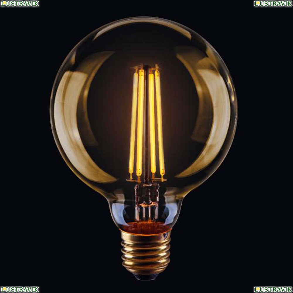 7084 (VG10-G95GE27warm6W) Лампа светодиодная E27 6W 2800K золотая Voltega, Loft Led