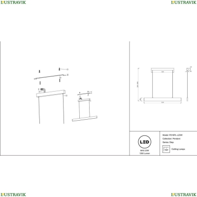 Светильник P010PL-L23W ★Maytoni, 1 x 23Вт☀, Белый► — Купить▼