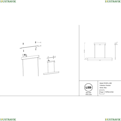 Светильник P010PL-L30B ★Maytoni, 1 x 30Вт☀, Черный► — Купить▼