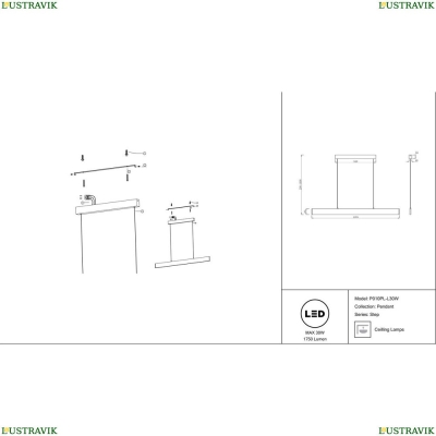 Светильник P010PL-L30W ★Maytoni, 1 x 30Вт☀, Белый► — Купить▼
