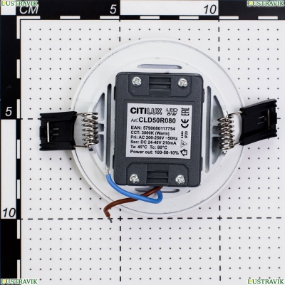 Встраиваемый светодиодный светильник Citilux Омега CLD50R080N - купить в интернет-магазине ЛЮСТРАВИК