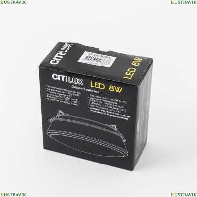 Встраиваемый светодиодный светильник Citilux Дельта CLD6008N - купить в интернет-магазине ЛЮСТРАВИК