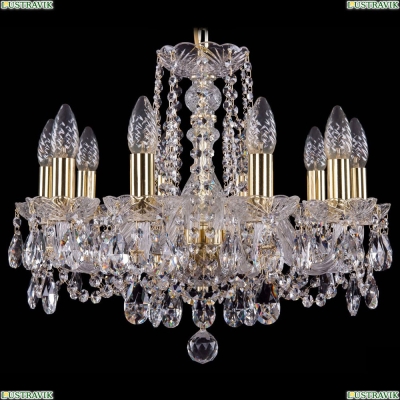 Люстра 1402/10/160/G ★Bohemia Ivele Crystal, Золото► — Купить▼