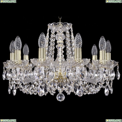 Люстра 1402/10/195/G ★Bohemia Ivele Crystal, Золото► — Купить▼