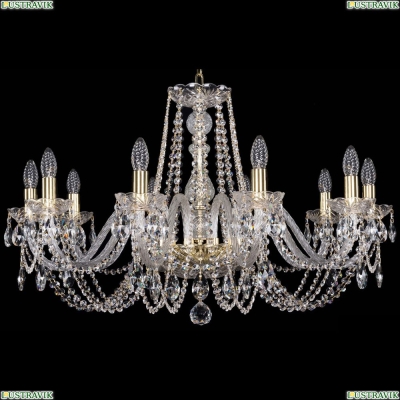 Люстра 1402/10/300/G ★Bohemia Ivele Crystal, Золото► — Купить▼