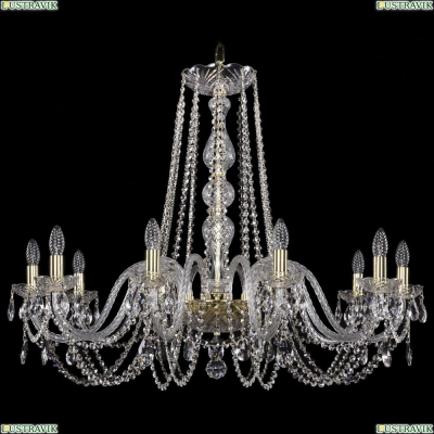 Люстра 1402/10/360/G ★Bohemia Ivele Crystal, Золото► — Купить▼