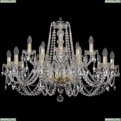 Люстра 1402/10+5/300/G ★Bohemia Ivele Crystal, Золото► — Купить▼