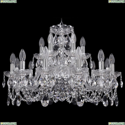 Люстра 1402/12+6/240/Ni ★Bohemia Ivele Crystal, Никель► — Купить▼