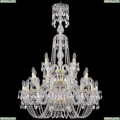 Люстра 1402/16+8+4/300/XL-123/3D/G ★Bohemia Ivele Crystal, Золото► — Купить▼