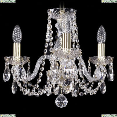 Люстра 1402/3/141/G ★Bohemia Ivele Crystal, Золото► — Купить▼