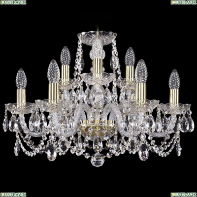 Люстра 1402/6+3/195/G ★Bohemia Ivele Crystal, Золото► — Купить▼