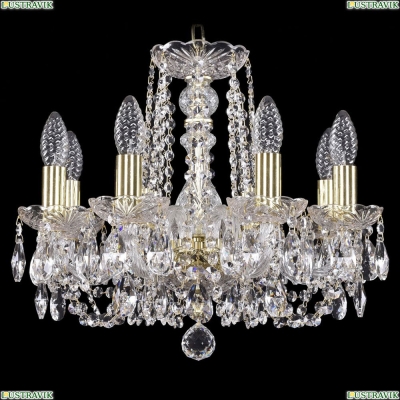 Люстра 1402/8/141/G ★Bohemia Ivele Crystal, Золото► — Купить▼