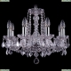 Люстра 1402/8/160/Ni/Leafs ★Bohemia Ivele Crystal, Никель► — Купить▼
