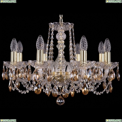 Люстра 1402/8/195/G/K721 ★Bohemia Ivele Crystal, Золото► — Купить▼