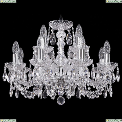 Люстра 1402/8+4/195/Ni ★Bohemia Ivele Crystal, Никель► — Купить▼