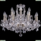 Люстра 1402/8+4/195/Pa ★Bohemia Ivele Crystal, Патина► — Купить▼