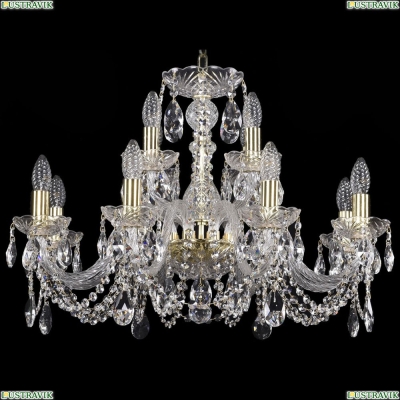 Люстра 1402/8+4/240/G ★Bohemia Ivele Crystal, Золото► — Купить▼
