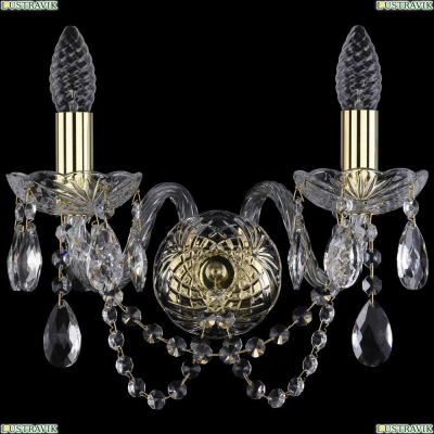 Бра 1402B/2/141/G ★Bohemia Ivele Crystal, Золото► — Купить▼