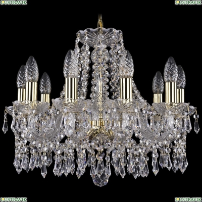Люстра 1403/10/160/G ★Bohemia Ivele Crystal, Золото► — Купить▼