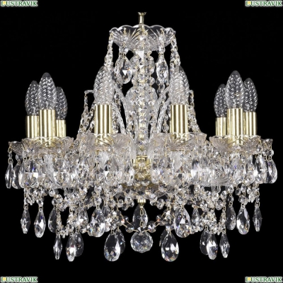 Люстра 1411/10/141/G ★Bohemia Ivele Crystal, Золото► — Купить▼