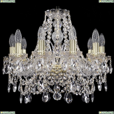 Люстра 1411/10/160/G ★Bohemia Ivele Crystal, Золото► — Купить▼