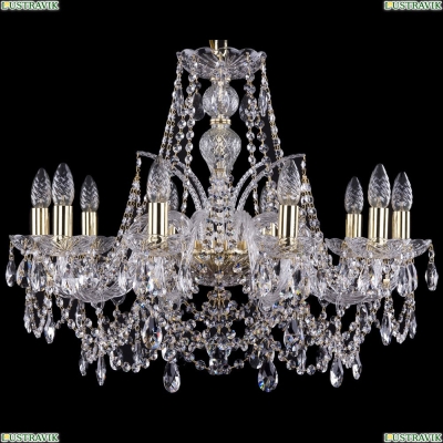 Люстра 1411/10/240/G ★Bohemia Ivele Crystal, Золото► — Купить▼