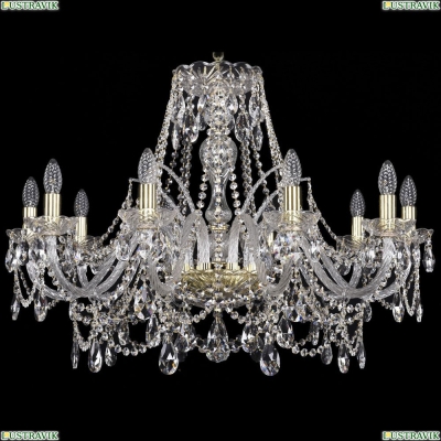 Люстра 1411/10/300/G ★Bohemia Ivele Crystal, Золото► — Купить▼