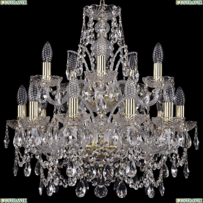 Люстра 1411/10+5/195/2d/G ★Bohemia Ivele Crystal, Золото► — Купить▼