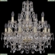 Люстра 1411/10+5/195/2d/G ★Bohemia Ivele Crystal, Золото► — Купить▼