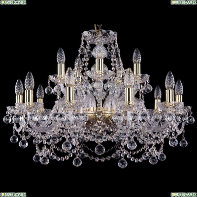 Люстра 1411/10+5/240/G/Balls ★Bohemia Ivele Crystal, Золото► — Купить▼