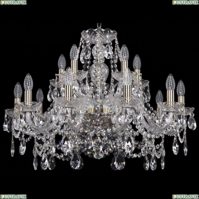 Люстра 1411/10+5/240/Pa ★Bohemia Ivele Crystal, Патина► — Купить▼