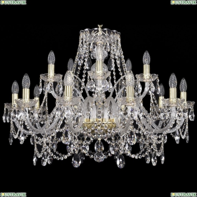 Люстра 1411/10+5/300/G ★Bohemia Ivele Crystal, Золото► — Купить▼