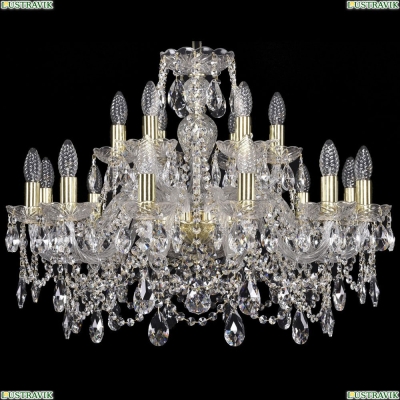 Люстра 1411/12+6/240/G ★Bohemia Ivele Crystal, Золото► — Купить▼