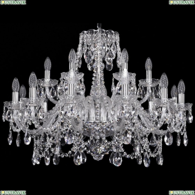 Люстра 1411/12+6/300/Ni ★Bohemia Ivele Crystal, Никель► — Купить▼