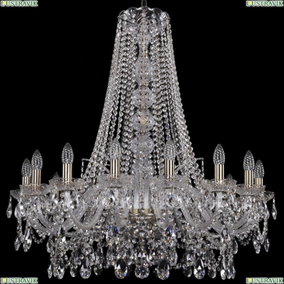Люстра 1411/16/300/h-90/Pa ★Bohemia Ivele Crystal, Патина► — Купить▼