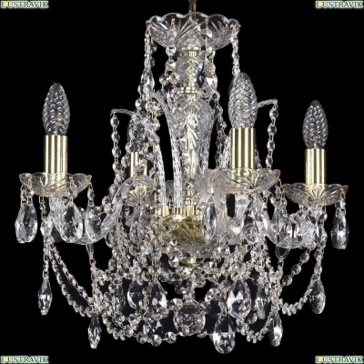 Люстра 1411/4/141/G ★Bohemia Ivele Crystal, Золото► — Купить▼