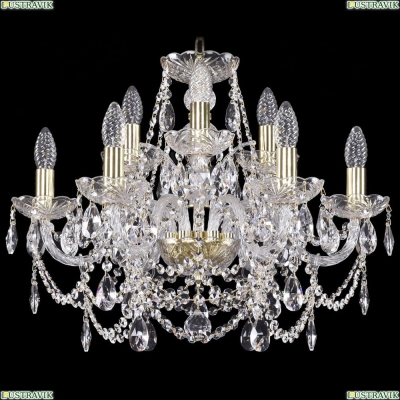 Люстра 1411/6+3/195/G ★Bohemia Ivele Crystal, Золото► — Купить▼