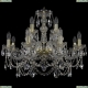 Люстра 1411/8+4/240/G ★Bohemia Ivele Crystal, Золото► — Купить▼