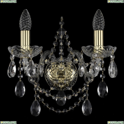 Бра 1411B/2/141/G ★Bohemia Ivele Crystal, Золото► — Купить▼