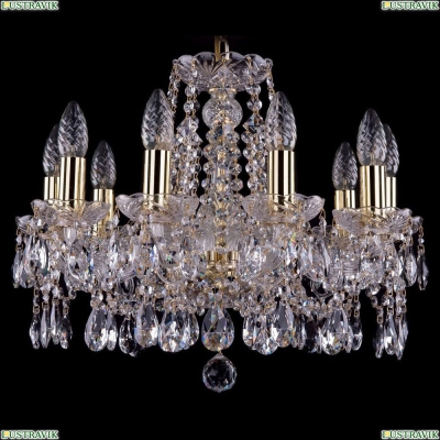 Люстра 1413/10/165/G ★Bohemia Ivele Crystal, Золото► — Купить▼