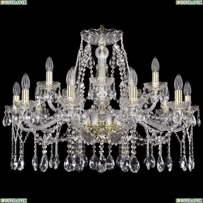 Люстра 1413/10+5/300/G ★Bohemia Ivele Crystal, Золото► — Купить▼