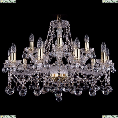 Люстра 1413/10+5/300/G/Balls ★Bohemia Ivele Crystal, Золото► — Купить▼