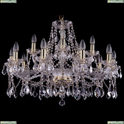 Люстра 1413/10+5/300/G/Leafs ★Bohemia Ivele Crystal, Золото► — Купить▼