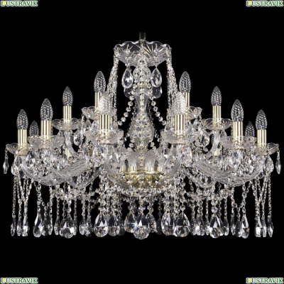 Люстра 1413/12+6/300/G ★Bohemia Ivele Crystal, Золото► — Купить▼